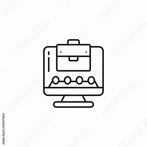 online business icon sign vector