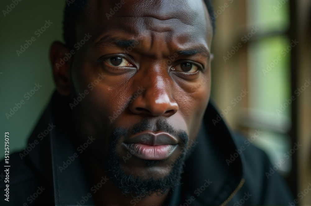 A person's upper body with a jacket on, captured in a close-up shot A person's upper body with a jacket on, captured in a close-up shot