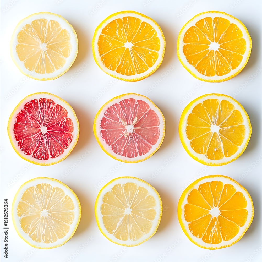 Fototapeta premium set of citrus fruits