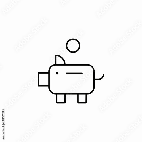 piggy bank saving icon sign vector
