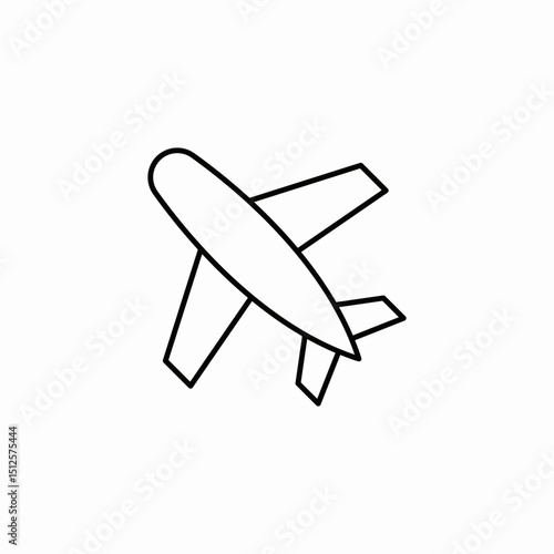 plane aircraft icon sign vector