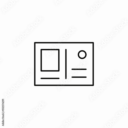 postcard mail icon sign vector