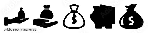 Conceptual illustration of different ways to save and accumulate your wealth