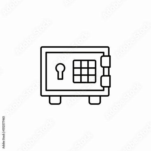 safe box icon sign vector