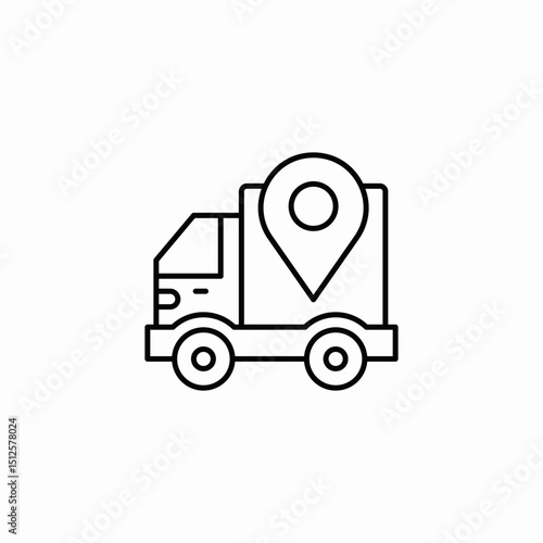 shipment package tracking icon sign vector
