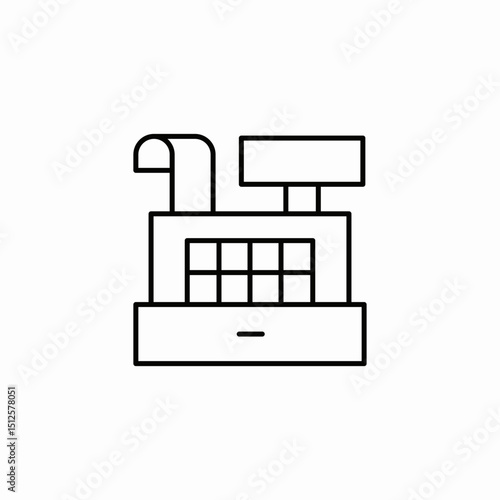 shop cashier machine icon sign vector