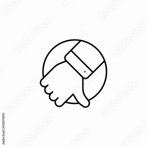 thumbs down icon sign vector