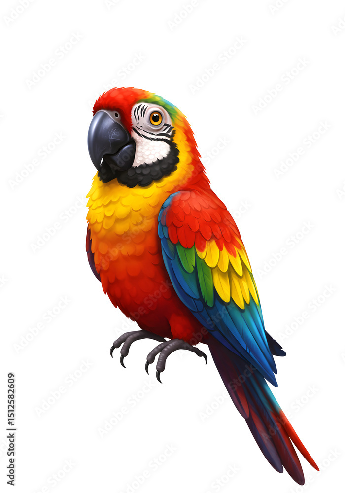 Obraz premium colorful parrot isolated on white