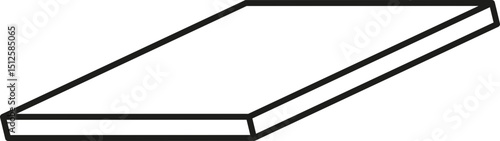 Geometric tunnel-like frame block shown from an angled perspective with layered depth lines.