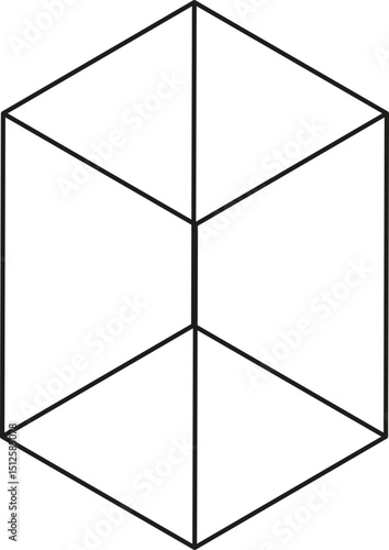 Compact geometric box showing an angled top and condensed structural lines.