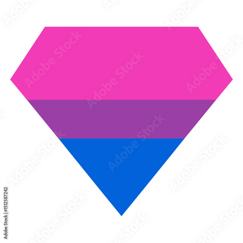Bisexual brilliant diamond stripe flat
