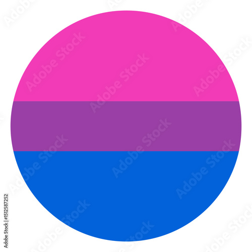 Bisexual circle stripe flat