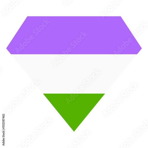 Genderqueer brilliant diamond stripe flat