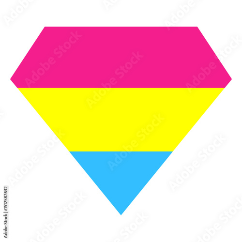 Pansexual brilliant diamond stripe flat