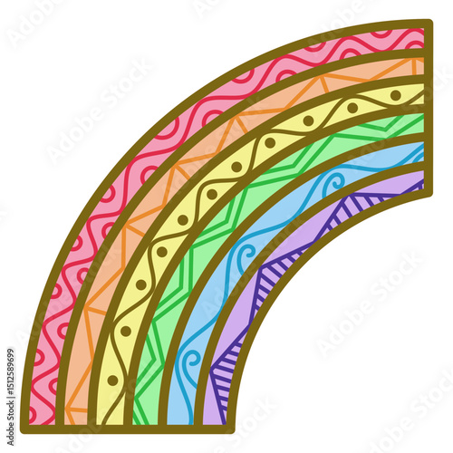 Mandala rainbow icon