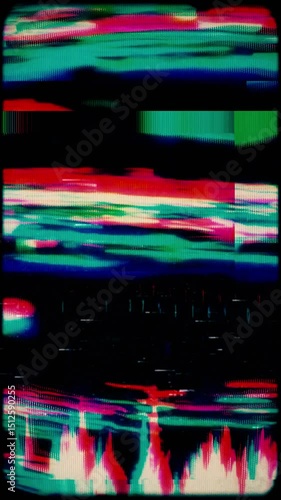 Digital decay and datastream distortion in a retro terminal glitch loop