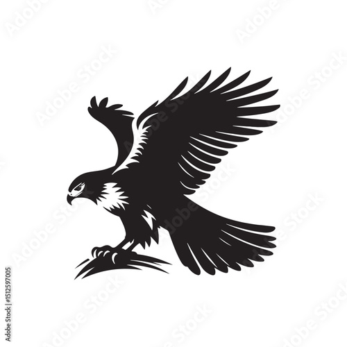 **"Majestic Red-tailed Hawk Vector Silhouette: Powerful Raptor Design Featuring Broad Wings, Distinctive Tail, and Fierce Gaze in Clean, Minimalist Style for Crafts and Digital Art"**
