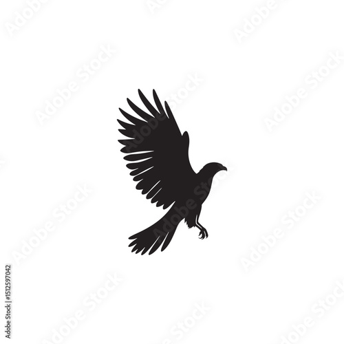 **"Majestic Red-tailed Hawk Vector Silhouette: Powerful Raptor Design Featuring Broad Wings, Distinctive Tail, and Fierce Gaze in Clean, Minimalist Style for Crafts and Digital Art"**
