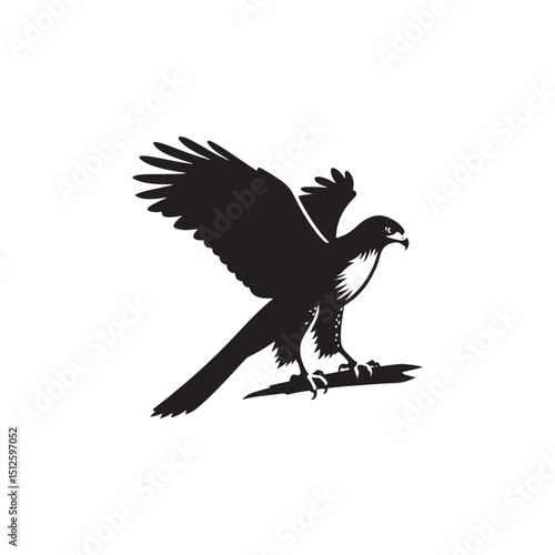 **"Majestic Red-tailed Hawk Vector Silhouette: Powerful Raptor Design Featuring Broad Wings, Distinctive Tail, and Fierce Gaze in Clean, Minimalist Style for Crafts and Digital Art"**
