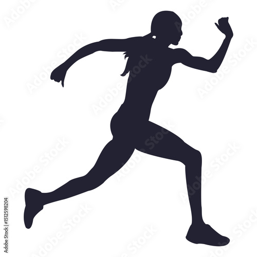 Athlete female silhouette