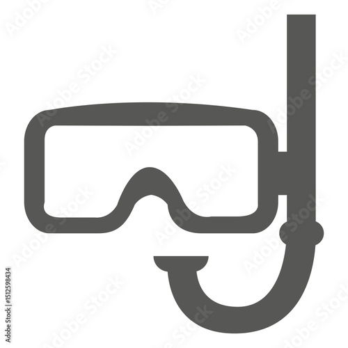 Swimming mask and snorkel icon