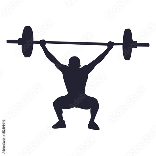 Weight lifting silhouette 1