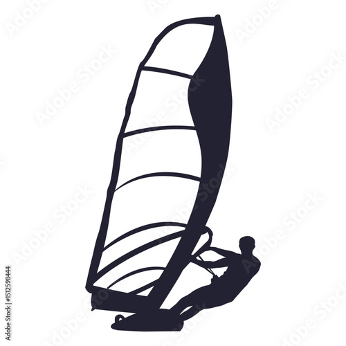 Windsurfing silhouette