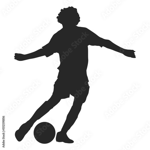Boy child playing soccer