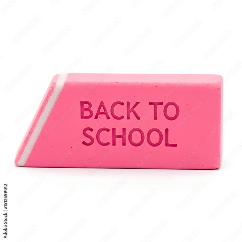 Pink eraser with Pink eraser with