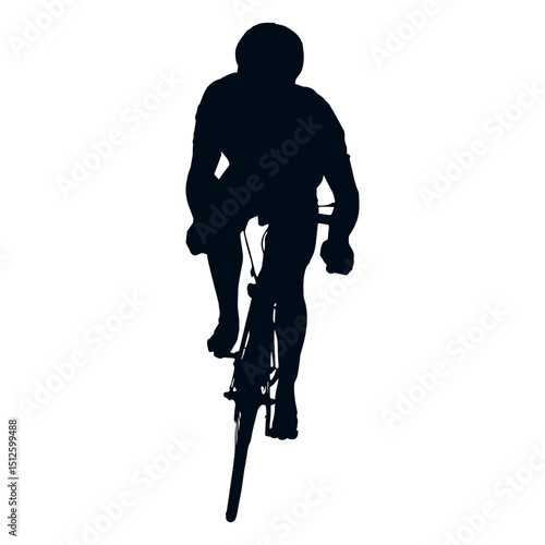 Cycling sprint silhouette