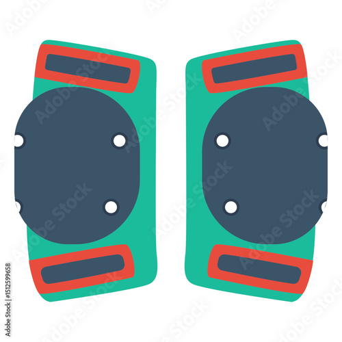 Roller skate knee pads icon
