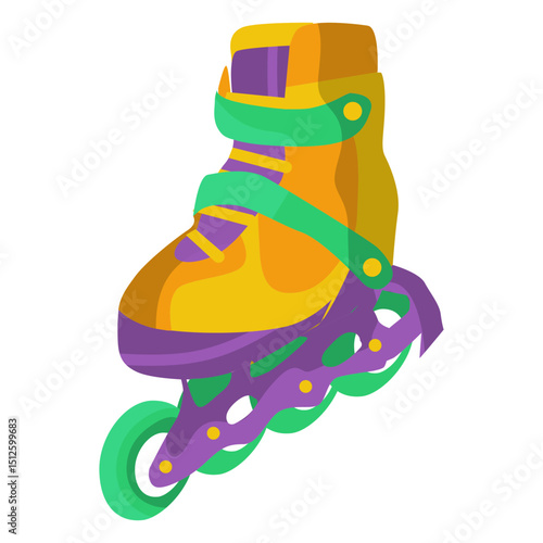 Roller skate shoe illustration