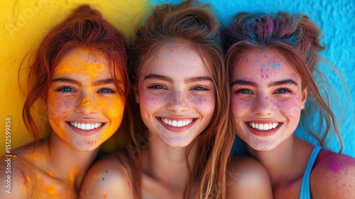 Holi festival celebration poster template