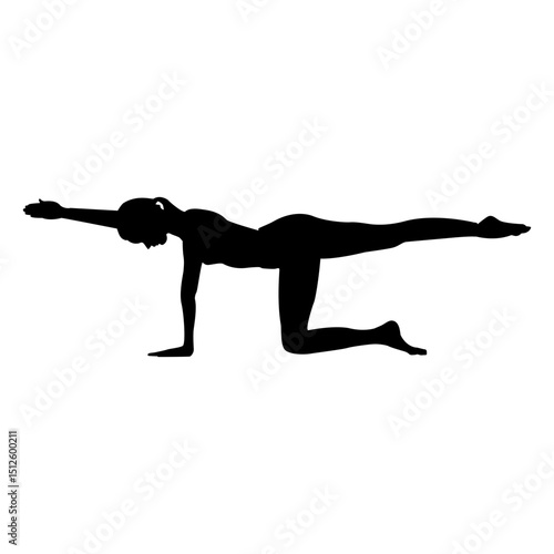 Yoga pose silhouette