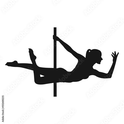 Superwoman pole dance silhouette