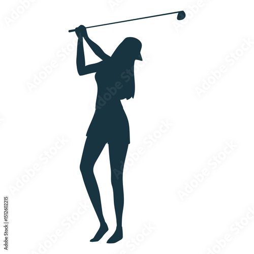 Player female club cap hair silhouette
