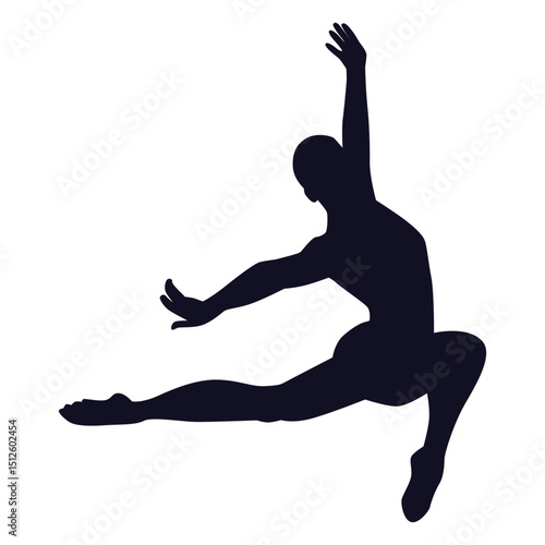 Man exercise gymnast silhouette