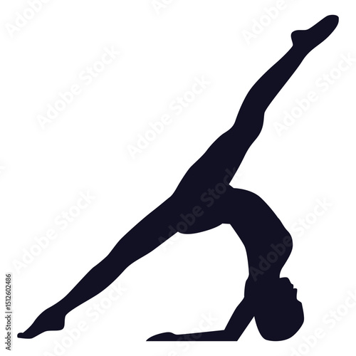 Woman exercise gymnast silhouette
