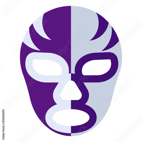Mask stripe luchador flat