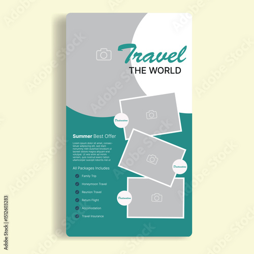 Social Media Template Banner Travel and Vacation or Tour And Travel Service Promotion