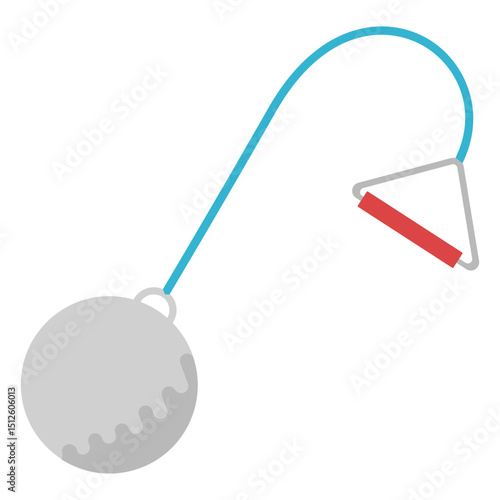 Hammer throw equipment flat element