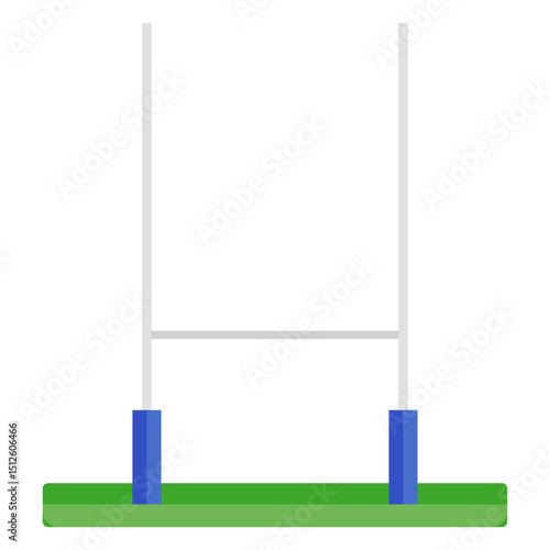 Rugby goal post flat