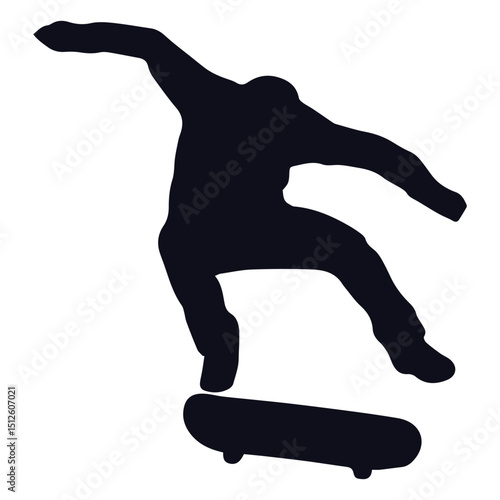 Guy skater jump silhouette