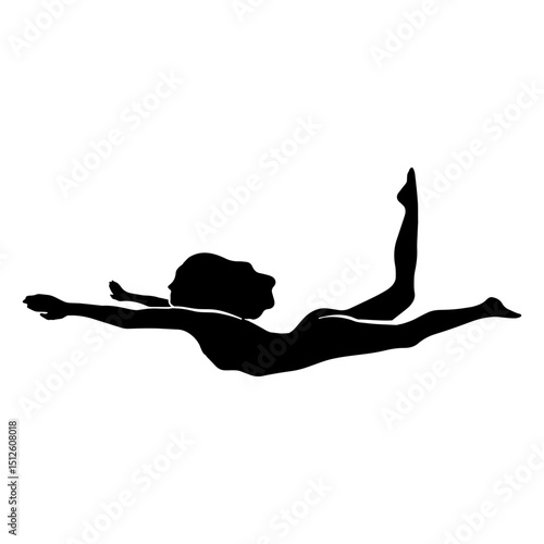 Breaststroke swimmer silhouette
