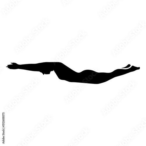 Man swimming silhouette