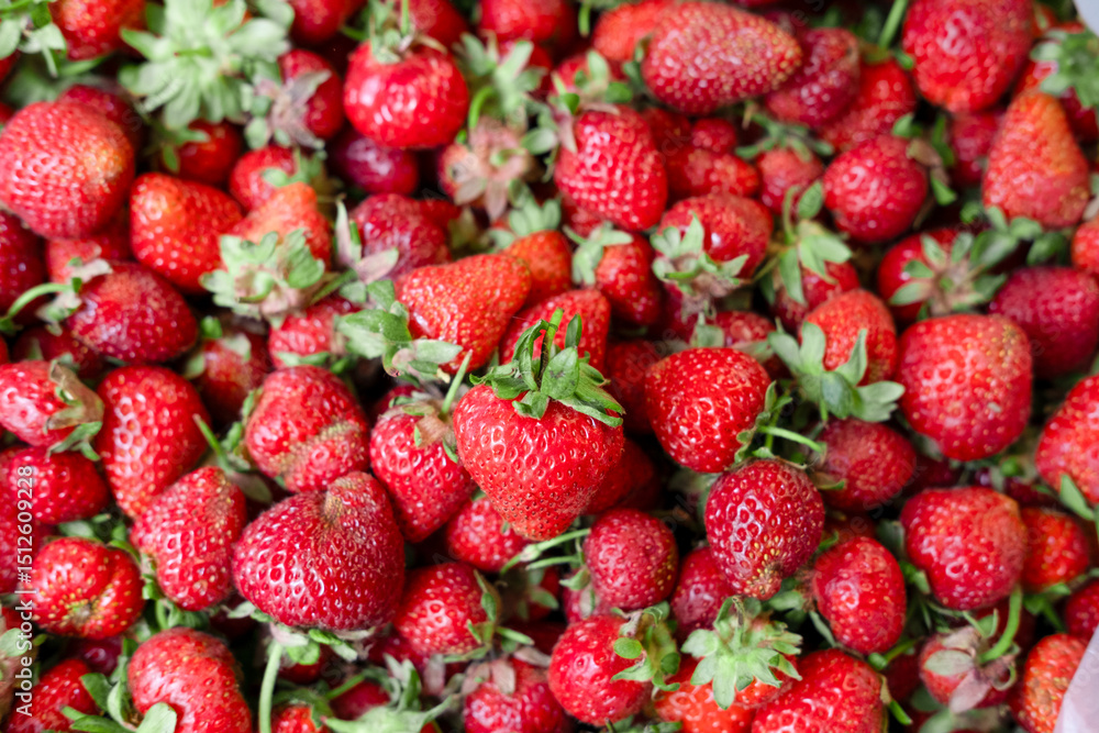 Bright background of colorful strawberries Bright background of colorful strawberries