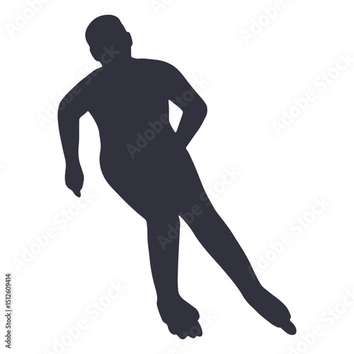 Roller skating man silhouette