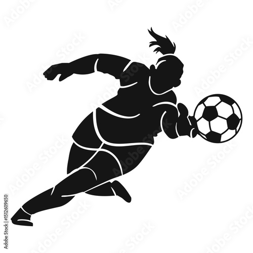 Woman soccer player cut-out