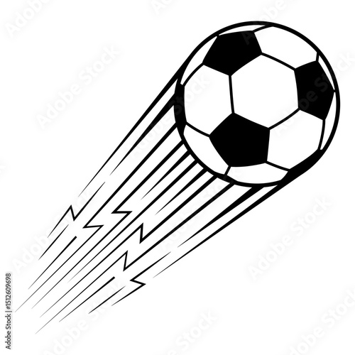 Flying soccer ball