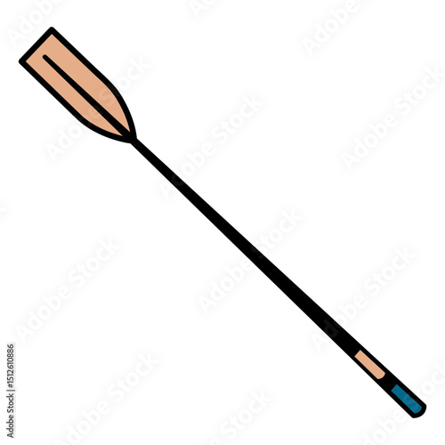 Paddle stick colored stroke